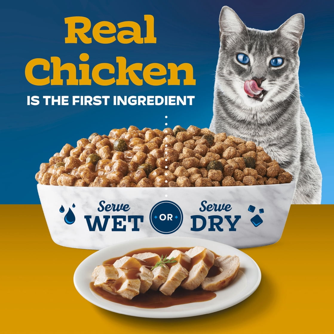 Blue Buffalo Tastefuls Irresistible Gravy Indoor Adult Dry Cat Food, Chicken, 5lb Bag
