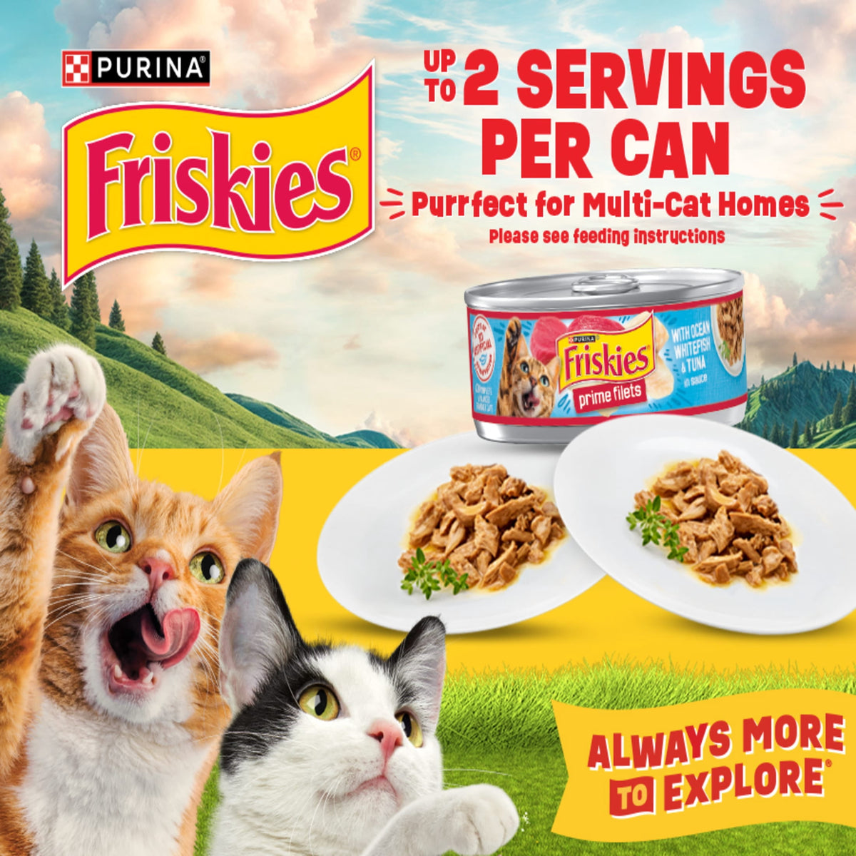 Purina Friskies Turchicken Wet Cat Food Variety Pack, 5.5 oz Cans (40 Pack)