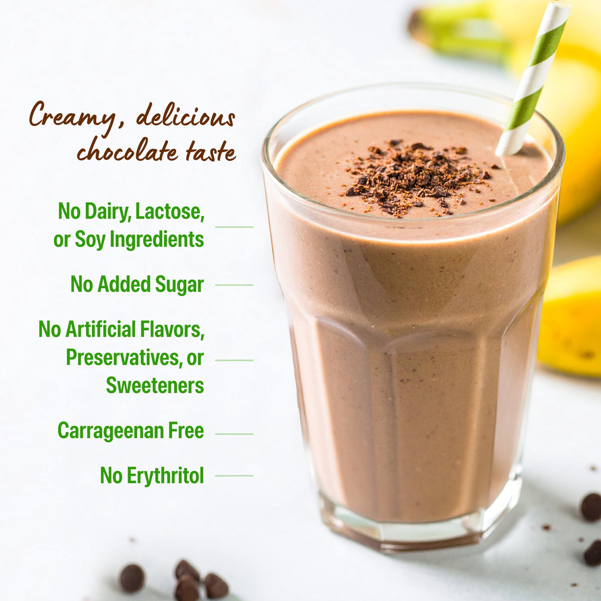 Orgain Organic Vegan 21g Protein Powder, Plant Based, Creamy Chocolate 2.03lb