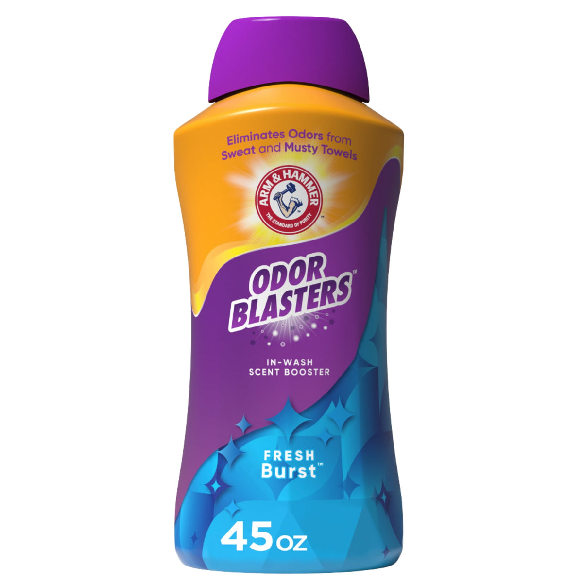 (4 pack) ARM & HAMMER Odor Blasters Laundry Scent Beads Alternative, Fresh Burst Scent, 45 Oz