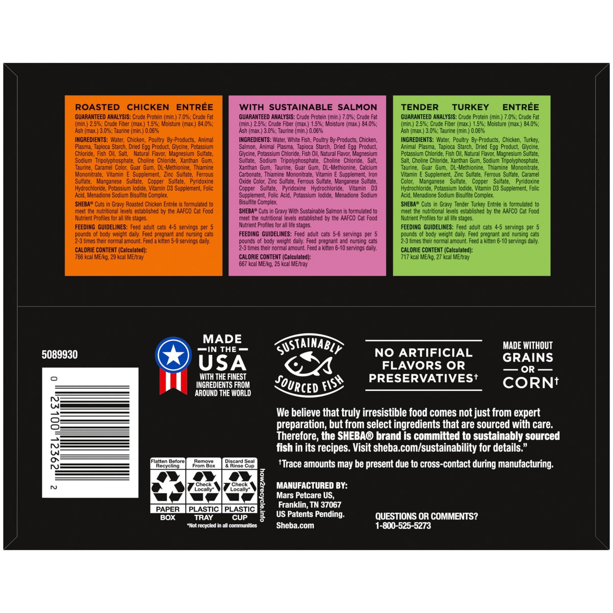 Sheba Perfect Portions Variety Pack Cuts In Gravy Cat Food, 2.6 Oz Twin-Pack Trays (24 Count)