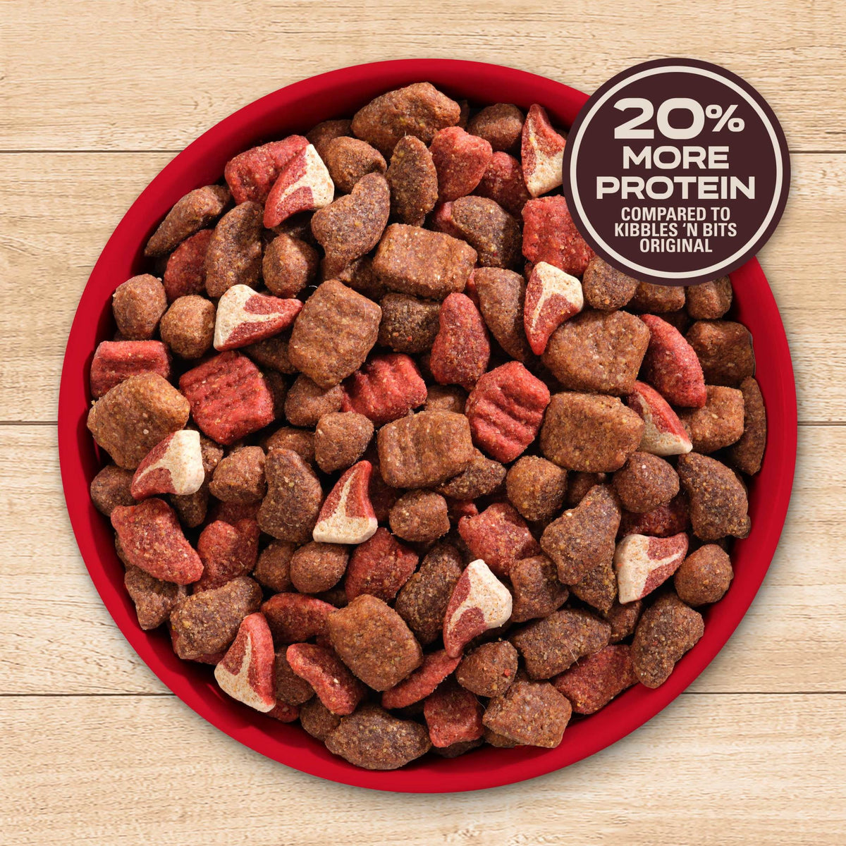 Kibbles 'n Bits Triple Steak Flavor Dry High Protein Dog Food, 40 lb. Bag