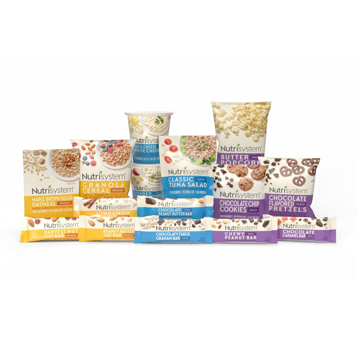 Nutrisystem 5-Day Weight Loss Variety Pack, Breakfasts, Lunches, and Snacks, 15 Count (Shelf-stable)
