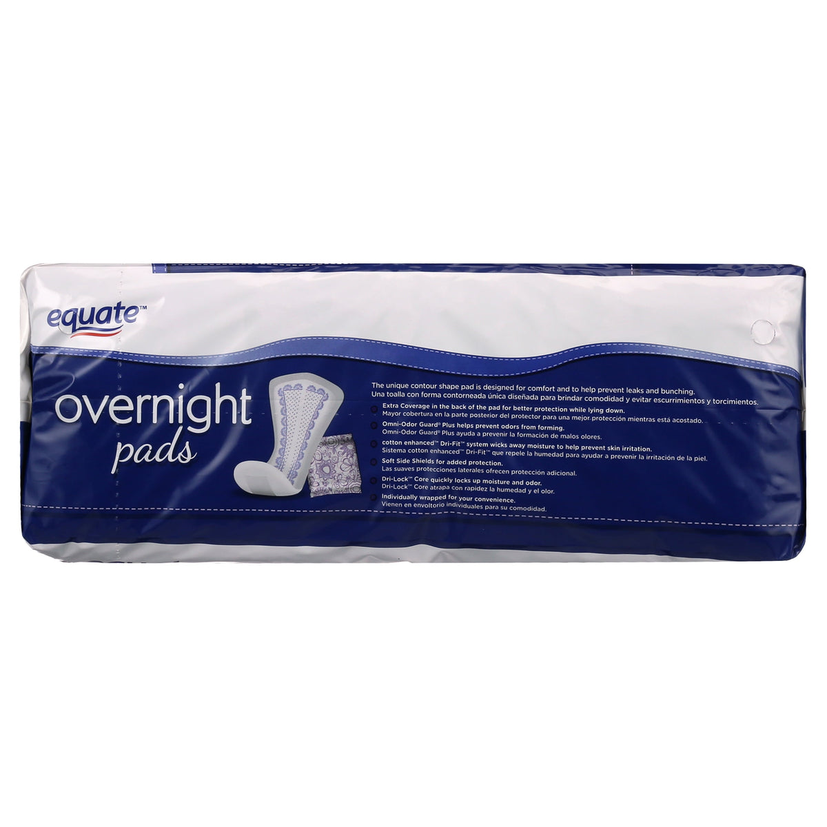Equate Women's Incontinence Pads, Unscented, Overnight, 120 Count