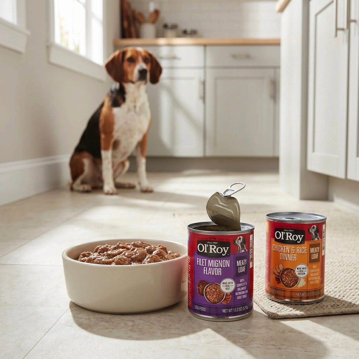 Ol' Roy Filet Mignon Flavor and Chicken and Rice Flavor Wet Dog Food Variety Pack, 13.2 oz Cans, 24 Pack