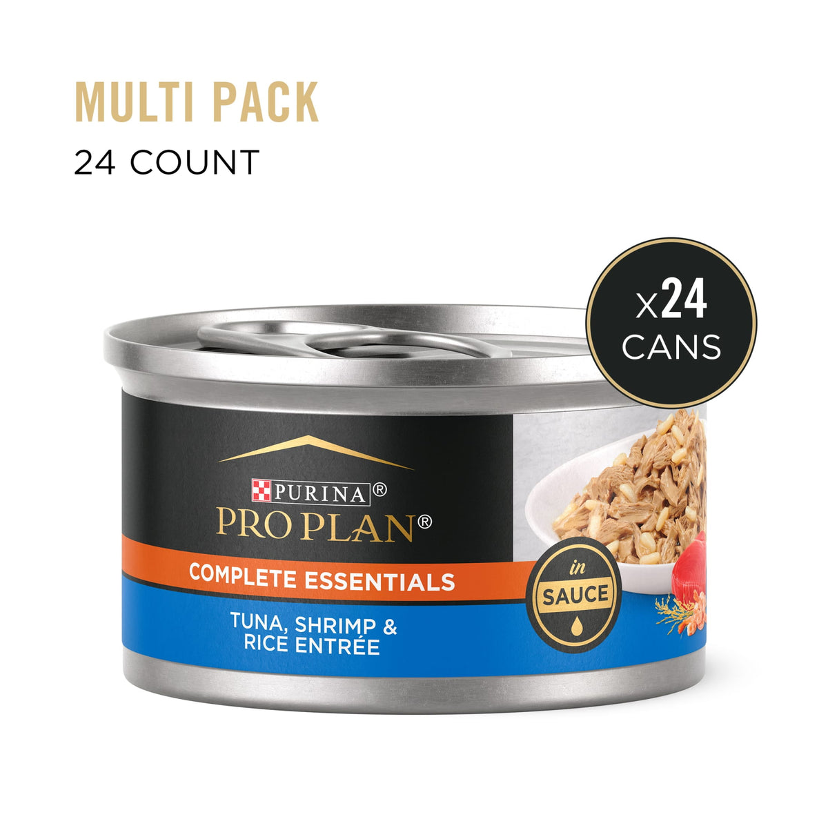 Purina Pro Plan, High Protein Tuna, Shrimp & Rice, Wet Cat Food, 3 oz Cans, 24 Pack