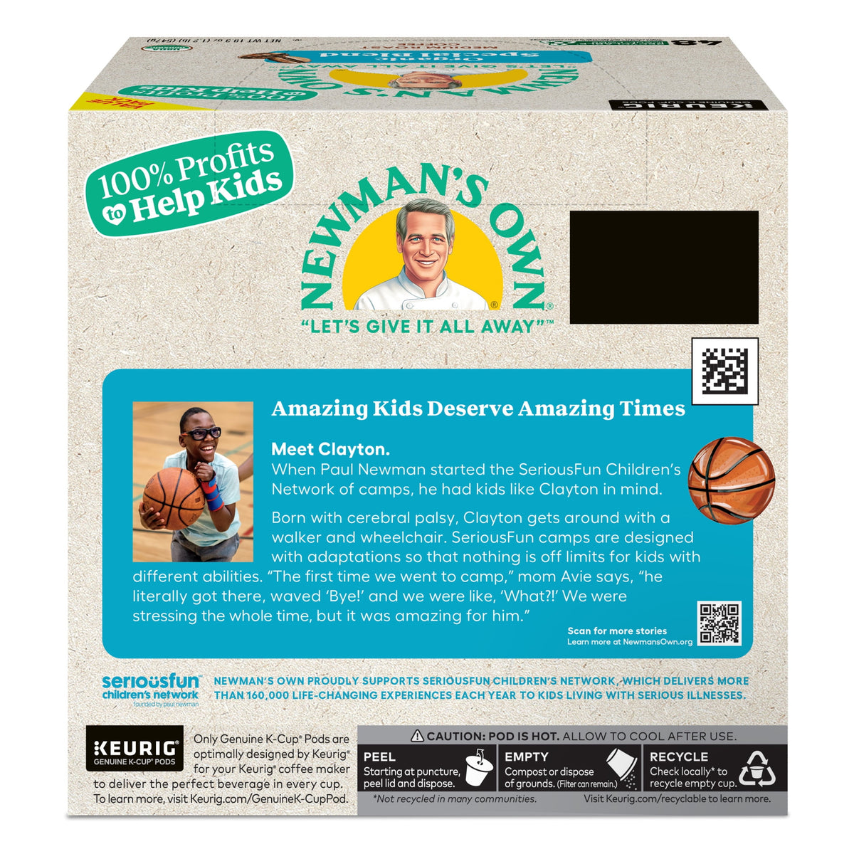 Newman's Own Organics Special Blend K-Cup Coffee Pods, Medium Roast, 48 Count for Keurig Brewers