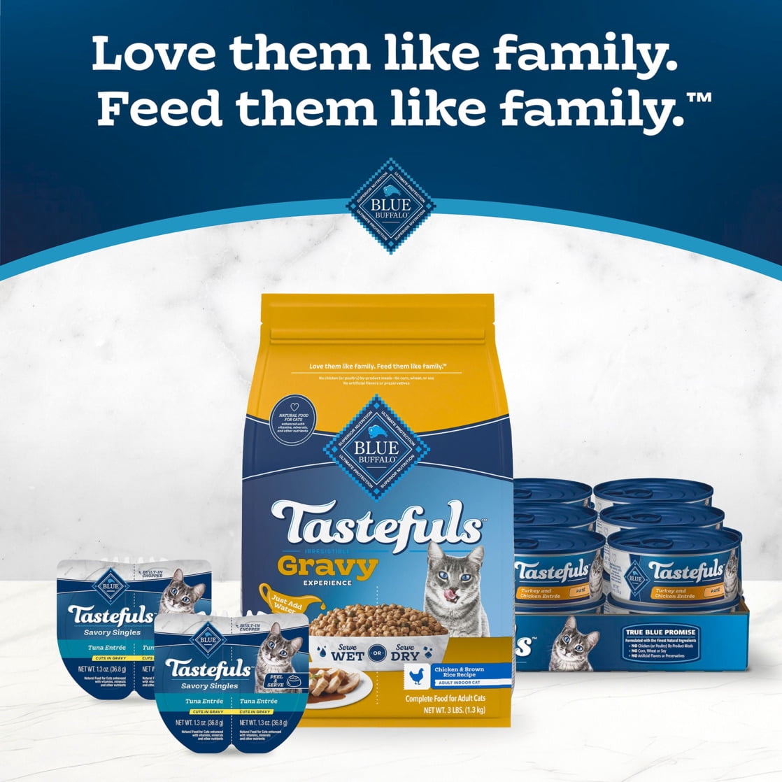 Blue Buffalo Tastefuls Irresistible Gravy Indoor Adult Dry Cat Food, Chicken, 5lb Bag