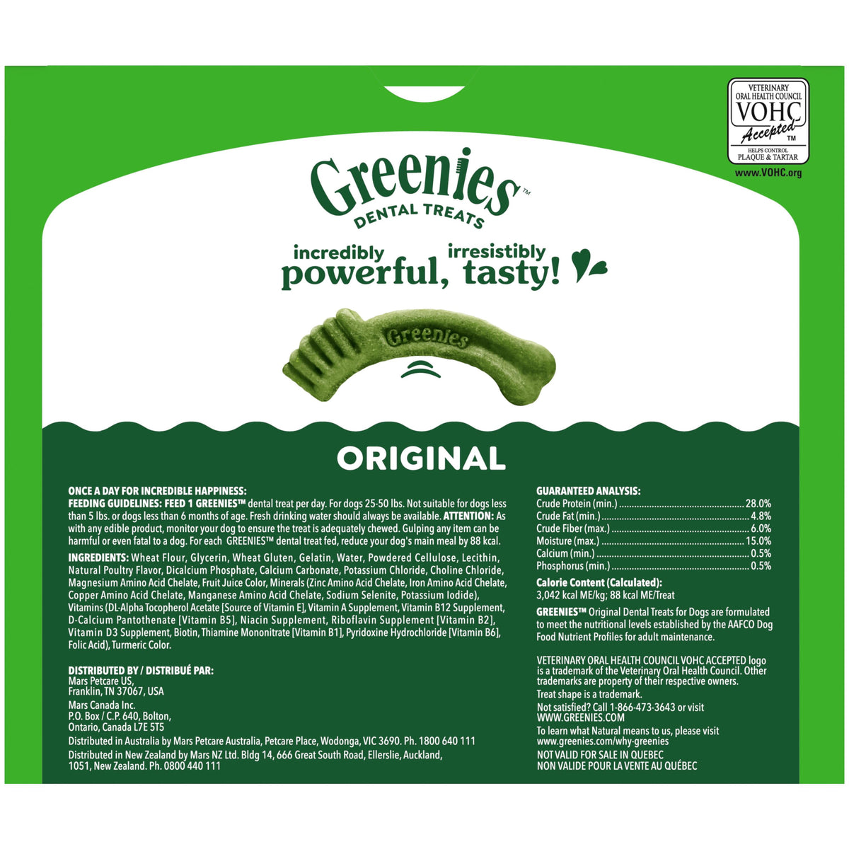 GREENIES Original Flavor Natural Dental Treat Chews for Medium-Sized Adult Dogs, 54 oz. Pack