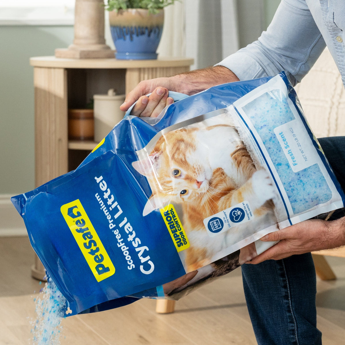 PetSafe ScoopFree Premium Crystal Litter, Fresh Scent, 20-lb Bag, Blue